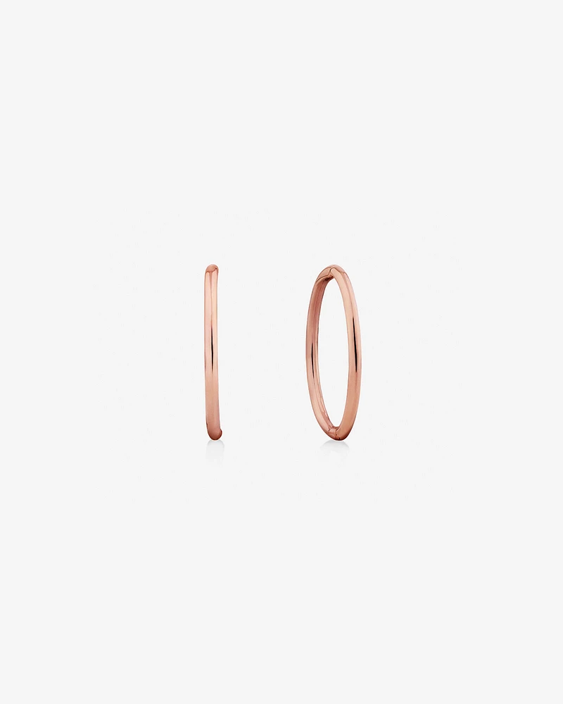 14mm Sleeper Earrings in 10kt Rose Gold