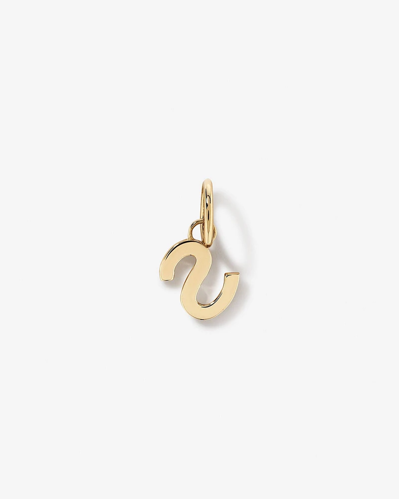 Letter Q Initial Pendant in 10kt Yellow Gold