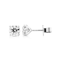 1,50 Carat TW Boucles d'oreilles puces solitaires en diamant parfaites en or blanc 18kt