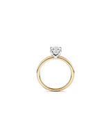 1.25 Carat TW Oval Laboratory-Grown Diamond Solitaire Engagement Ring in 14kt Yellow and White Gold