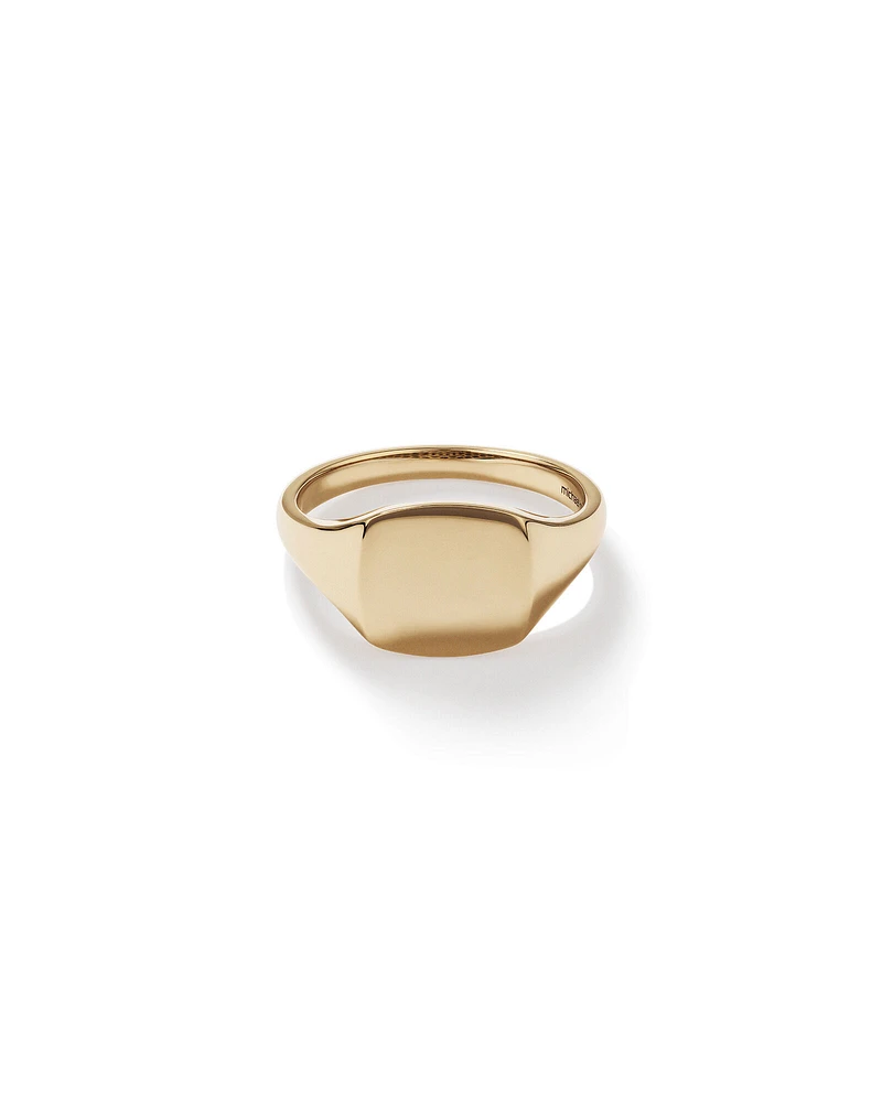 Square Signet Ring in 10kt Yellow Gold