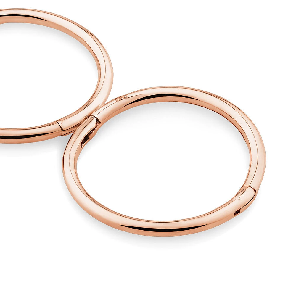 12mm Sleepers in 10kt Rose Gold