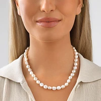 Baroque Pearl Necklace in 10kt Yellow Gold