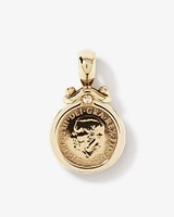 Pendentif médaillon quart de souverain en or jaune 10ct et 22ct