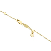 45cm (18") 2mm-2.5mm Width Adjustable Bead Necklace in 10kt Yellow Gold