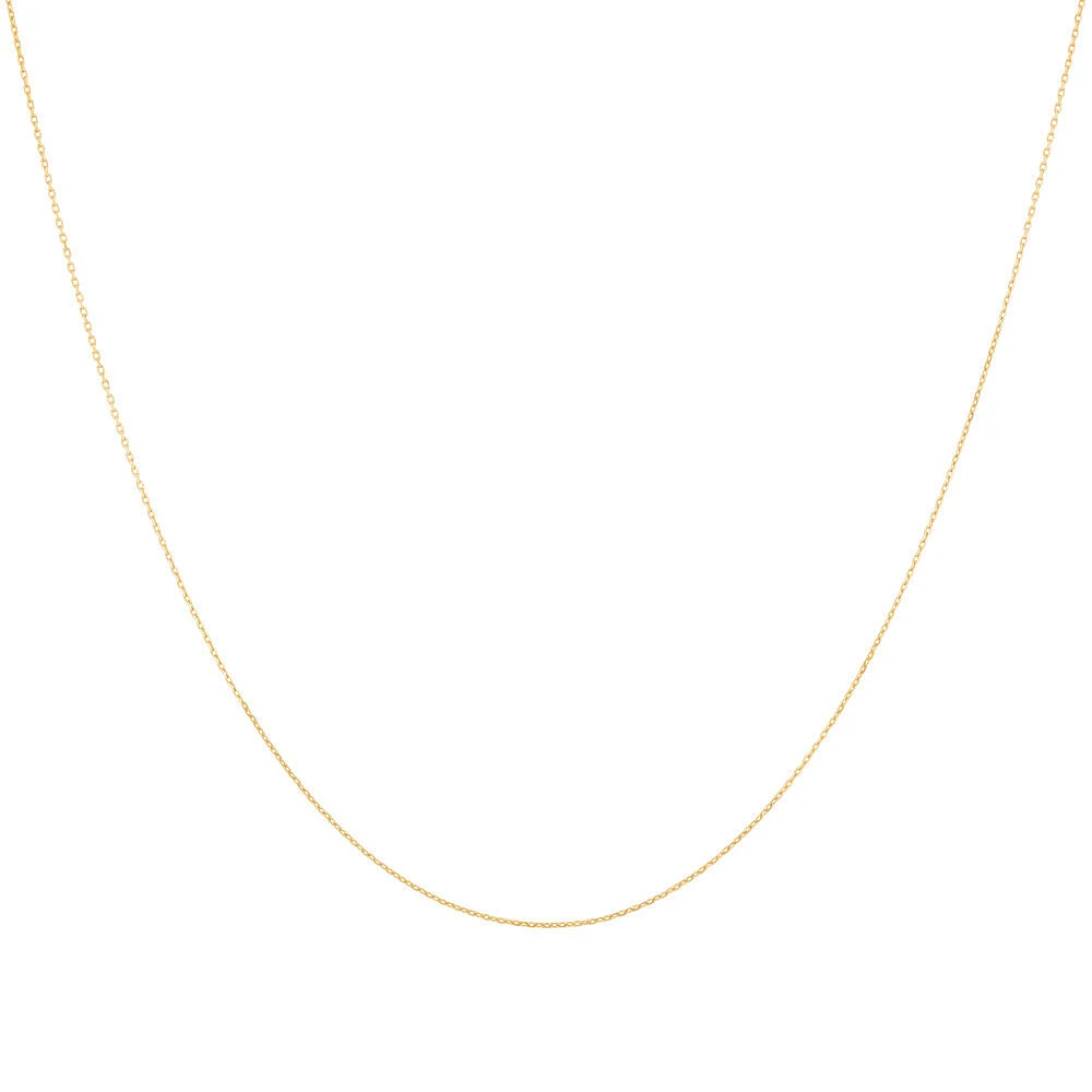 45cm (18") 0.8mm Cable Chain in 10kt Yellow Gold