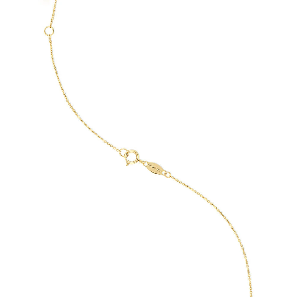 "H" Initial Pendant with Chain in 10kt Yellow Gold