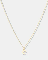 O Initial Pendant in 10kt Yellow Gold