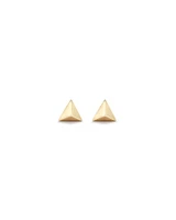 Pyramid Stud Earrings in 10kt Yellow Gold