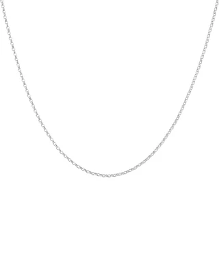 Chaîne belcher de cm en or blanc 18 K avec diamants, largeur de 1 à 1,5 mm