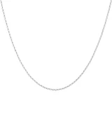 45cm (18") 1mm-1.5mm Width Diamond Cut Belcher Chain in 18kt White Gold