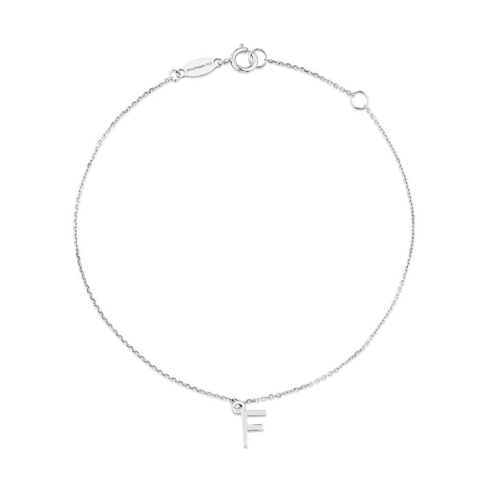 Bracelet à initiale « D » en argent