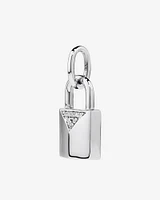 Diamond Signature Lock Pendant in 10kt White Gold