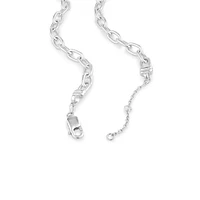 45cm 6.5mm-7mm Width Paperclip Chain in Sterling Silver