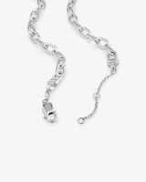 45cm 6.5mm-7mm Width Paperclip Chain in Sterling Silver