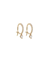 Single Drop Earrings with 0.37 Carat TW of Diamonds in 18kt Yellow Gold