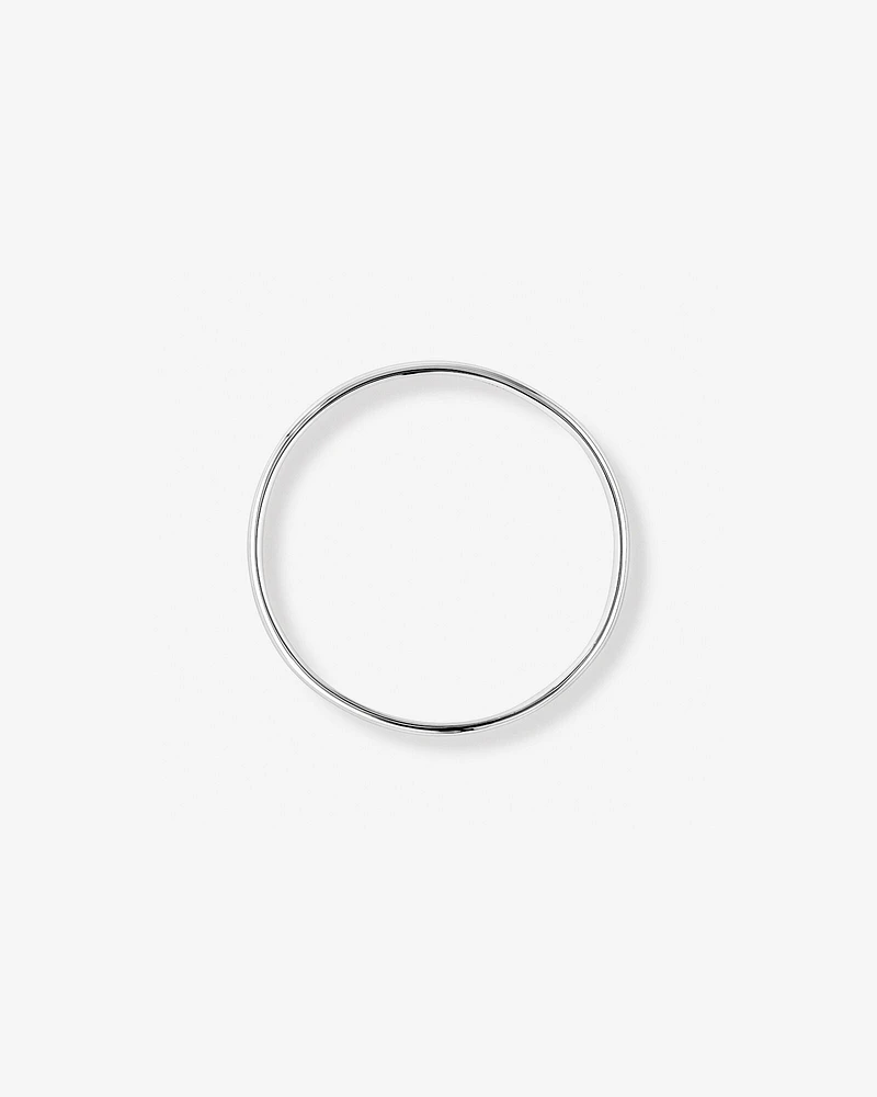 3.7mm Width Solid Round Baby Bangle in Sterling Silver