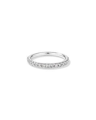 Alliance en or blanc 14 K avec diamants totalisant 0,50 ct