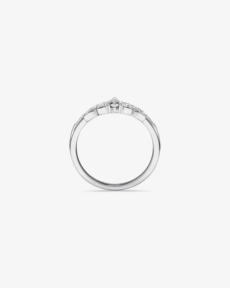 Wedding Ring with 0.23 Carat TW of Diamonds in 14kt White Gold