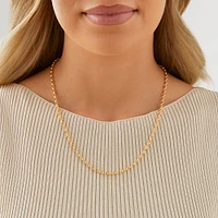 50cm (20") Oval Belcher Chain in 10kt Yellow Gold