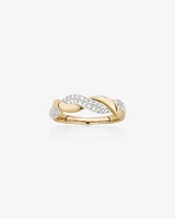 Twist Ring with 1/5 Carat TW of Diamonds in 10kt Yellow Gold