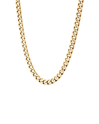 55cm (22") 7.5mm-8mm Width Solid Curb Chain in 10kt Yellow Gold