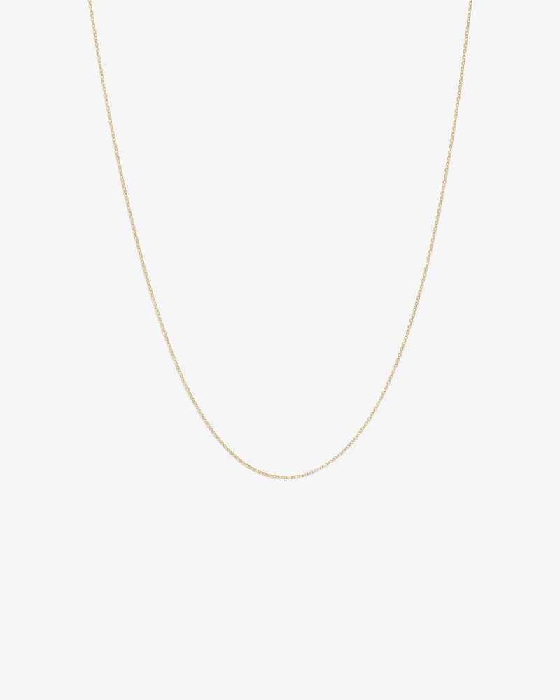 45cm (18") 1mm-1.5mm Width Solid Belcher Chain in 10kt Rose Gold