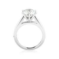 Certified Solitaire Engagement Ring with A 3 Carat TW Diamond in 14kt White Gold