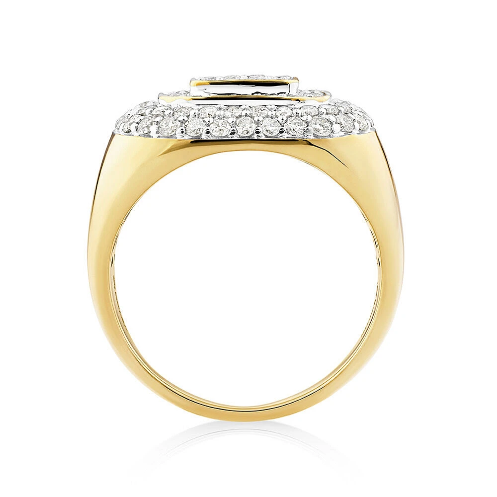 Bague avec 2 Carat TW de Diamants en Or Jaune 10kt