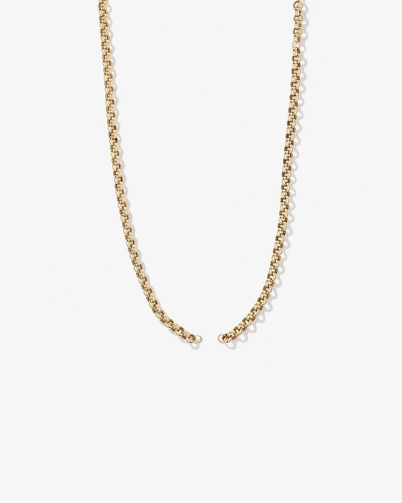 60cm (24") Large Paperclip Open Pendant Chain in 10kt Yellow Gold