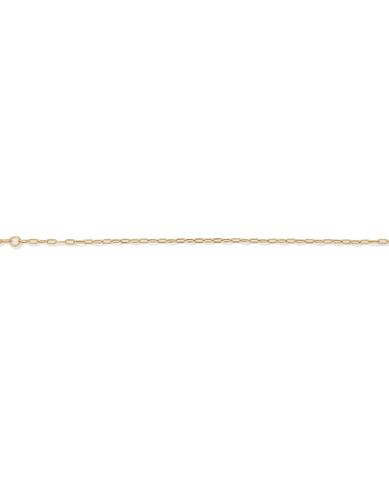 19cm (7.5") 2mm Hollow Paperclip Bracelet in 10kt Yellow Gold