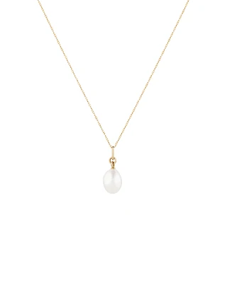 Pendant with Cultured Freshwater Baroque Pearl in 10kt Yellow Gold