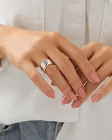 Sculpture Pointed Ring in Sterling Silver