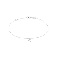19cm (7.5") N Initial Bracelet in Sterling Silver