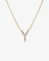 "K" Initial Necklace with 0.10 Carat TW of Diamonds in 10kt Yellow Gold