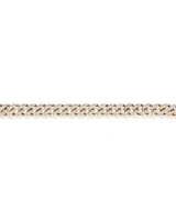 3.30 Carat TW Diamond Set Cuban Link Bracelet in 10kt Yellow and White Gold