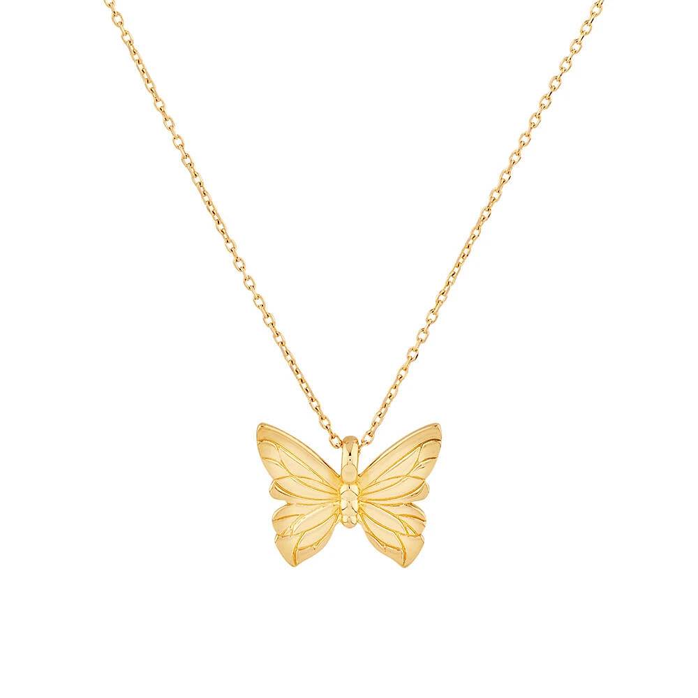 Collier papillon en or jaune 10 K