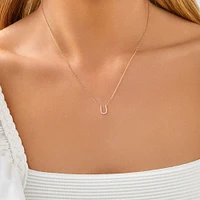 "K" Initial Necklace with 0.10 Carat TW of Diamonds in 10kt Yellow Gold