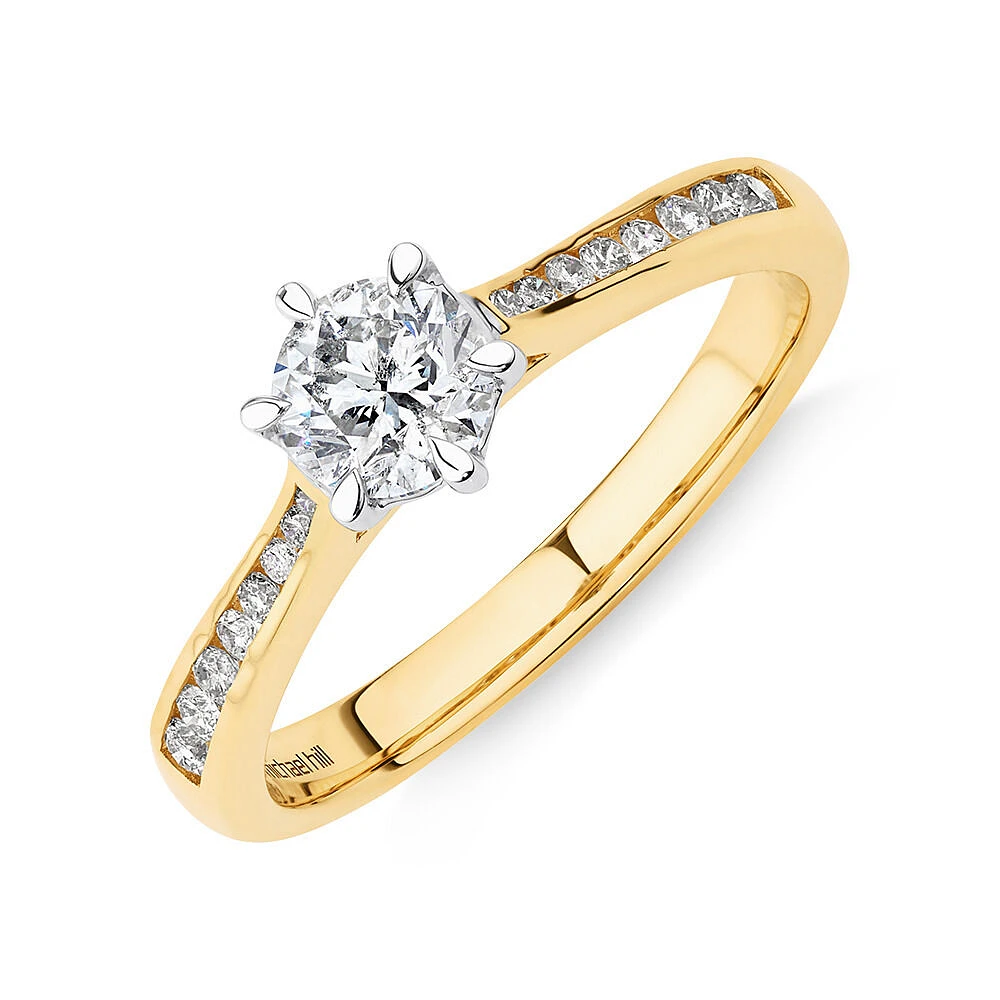 Ring with Carat TW of Diamonds in 14kt Yellow & White Gold