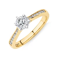 Ring with Carat TW of Diamonds in 14kt Yellow & White Gold