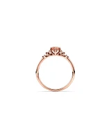 Ring with Morganite and 0.10 Carat TW of Diamonds in 10kt Rose Gold