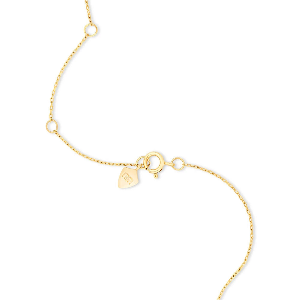 Necklace With 0.08 Carat TW Diamonds in 10kt Yellow Gold