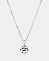 1.00 Carat TW Diamond Solitaire Pendant in 18kt White Gold