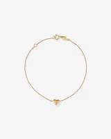 19cm Heart Slider Bracelet in 10kt Yellow Gold