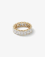 7.20 Carat TW Radiant Cut Laboratory-Grown Diamond Eternity Ring in 14kt Yellow Gold