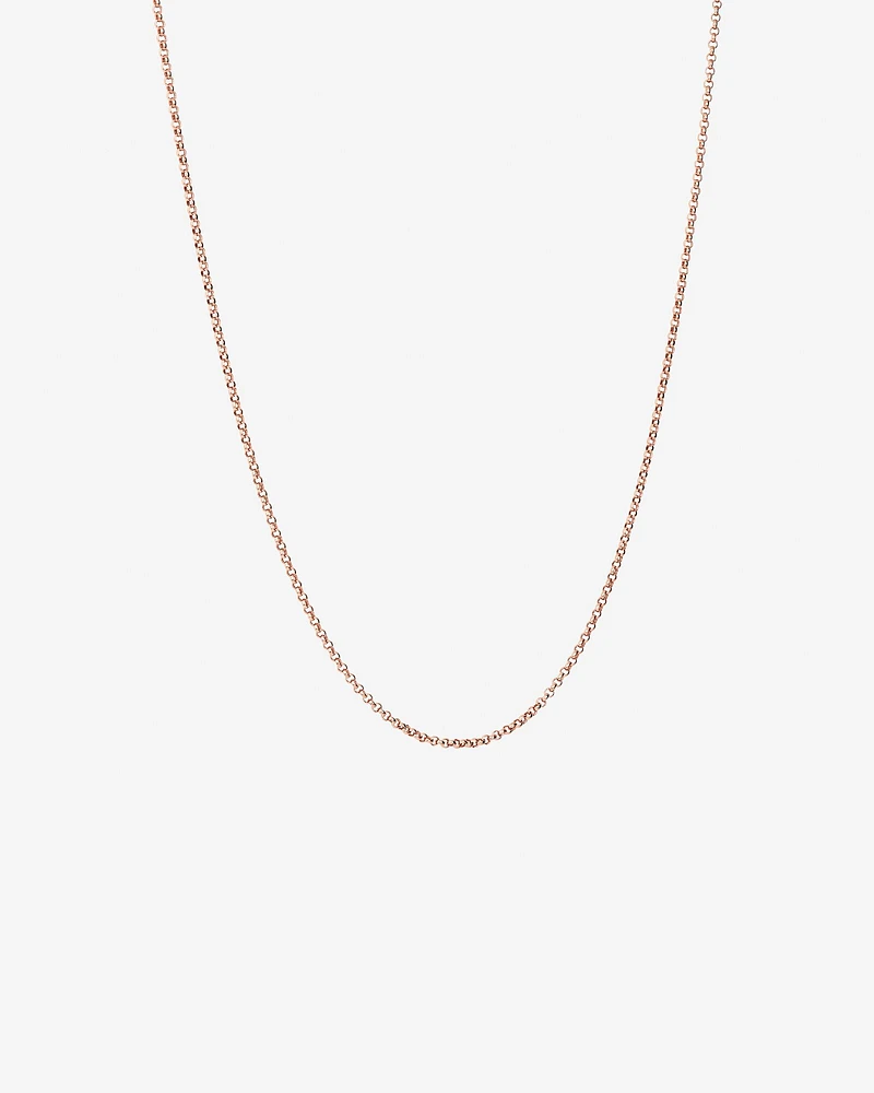 50cm (20") Hollow Belcher Chain in 10kt Rose Gold