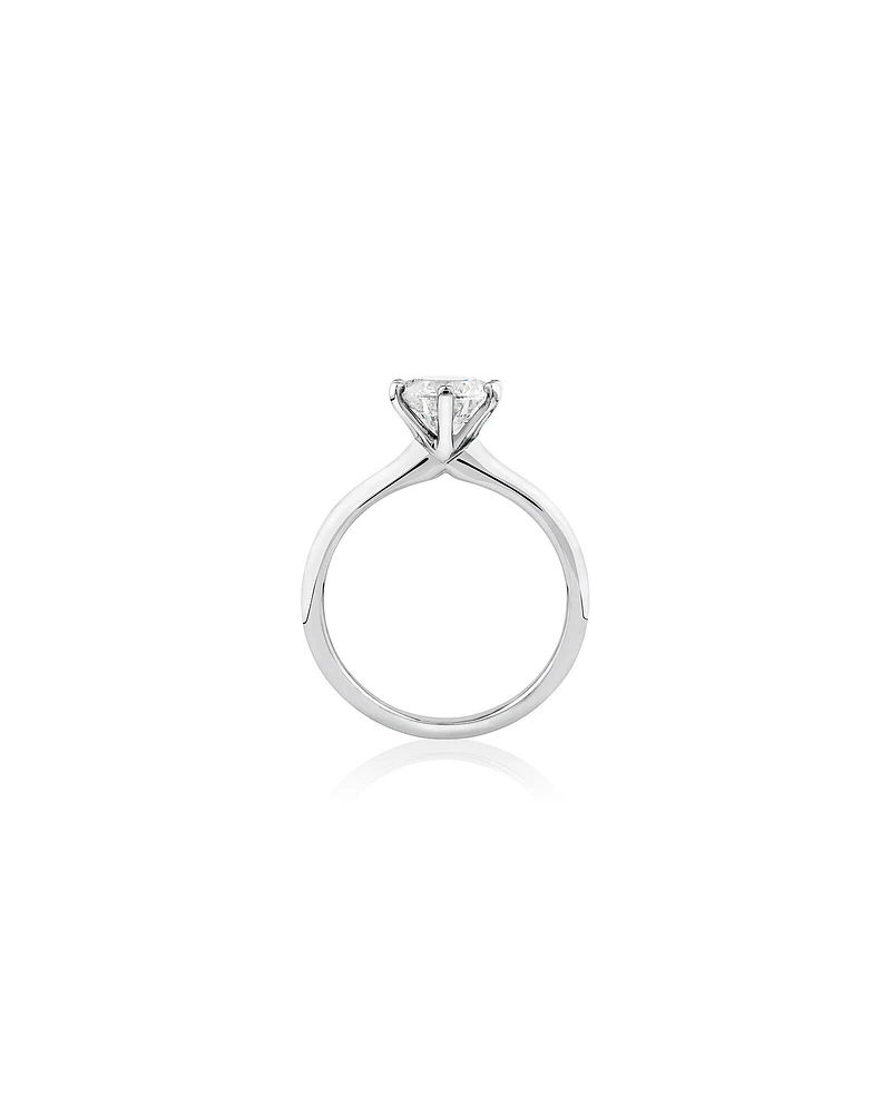 Certified Solitaire Engagement Ring with A 1 1/2 Carat TW Diamond in 18kt White Gold