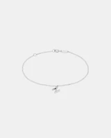 19cm (7.5") N Initial Bracelet in Sterling Silver