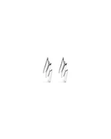 Lightning Bolt Stud Earrings in Sterling Silver