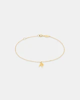 19cm (7.5") C Initial Bracelet in 10kt Yellow Gold